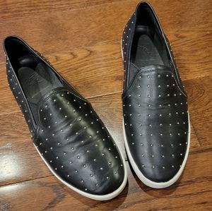JOIE black studded slip in sneaker